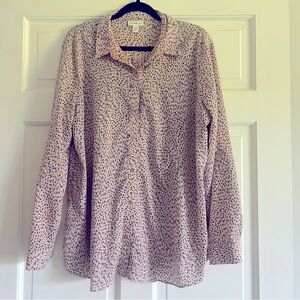 Pink, black, and brown light weight animal print blouse. Size 2XL.
